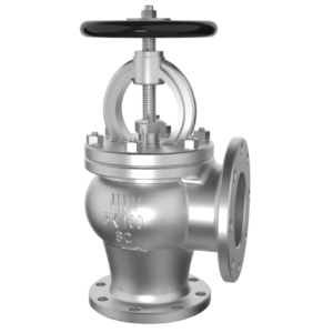 Angle valve, Stop, cast steel body, stainless steel trim